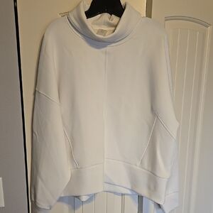 White Turtleneck Sweatshirt